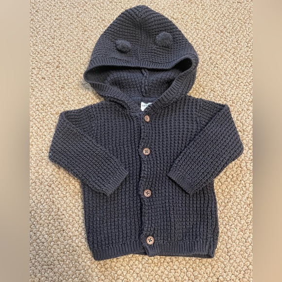 Carter’s Knit Button Front Teddy Bear Cardigan - Picture 1 of 5